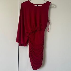 BCBGMaxAzria Asymmetrical Red Dress